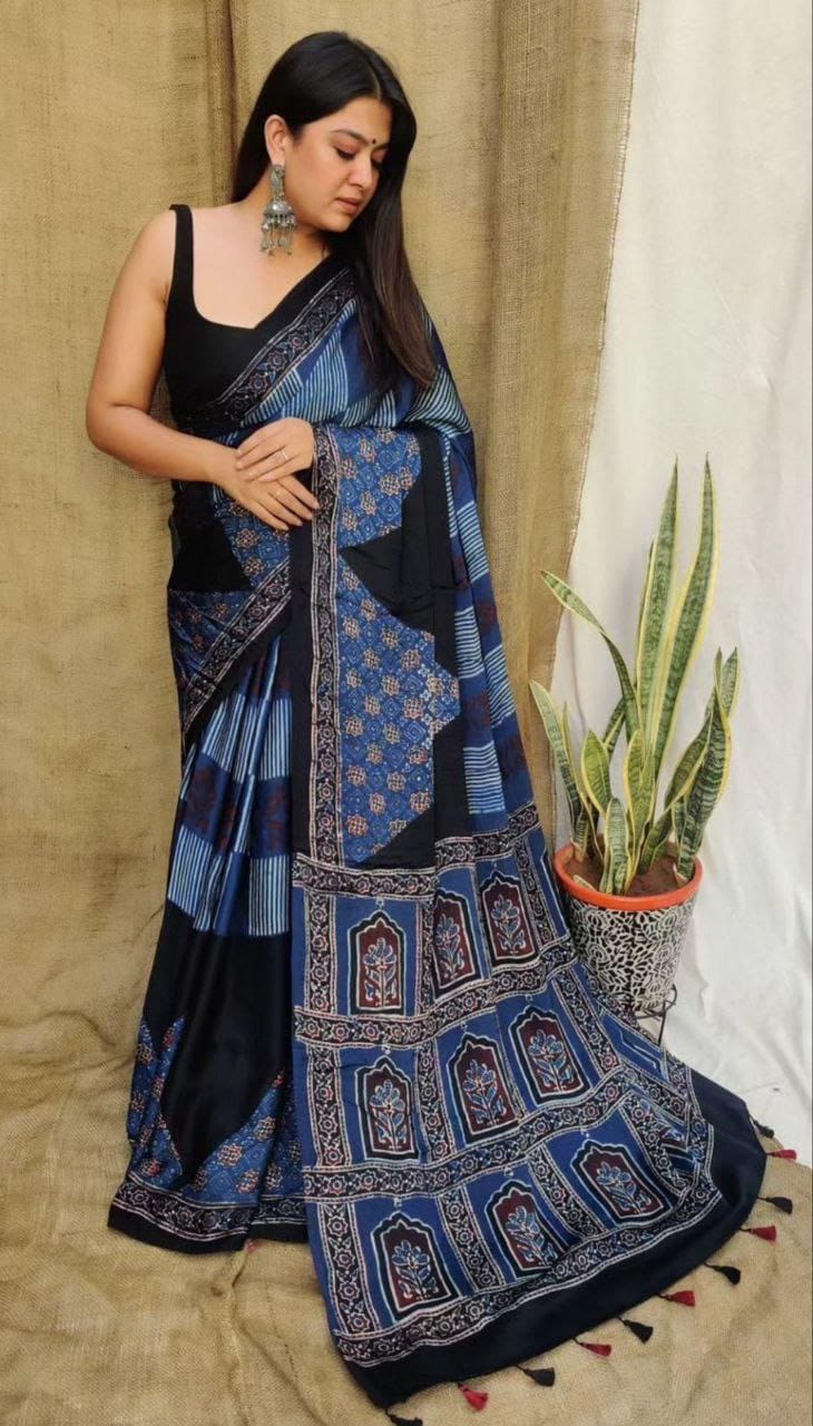 Beautiful Designer Party Wear Original Linen Saree