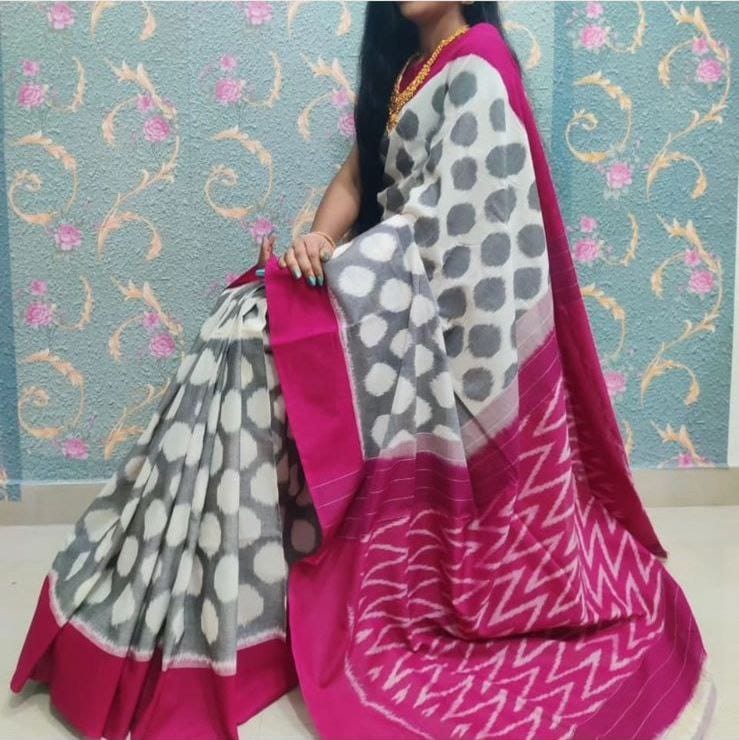 Beautiful Designer Party Wear Pure Linen Saree