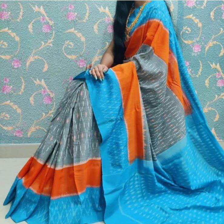 Beautiful Designer Party Wear Pure Linen Saree