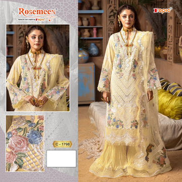 Fepic Rosemeen Designer Pure Cotton Pakistani Suit D.No.C-1798-A