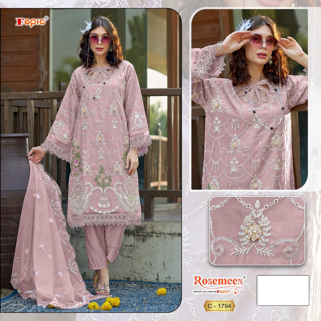 Fepic Rosemeen Designer Occasion Wear Salwar Suit D.No.C-1794-A