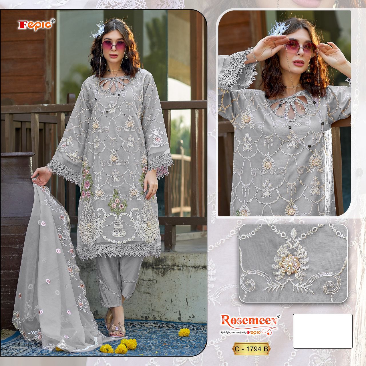 Fepic Rosemeen Designer Occasion Wear Salwar Suit D.No.C-1794-B