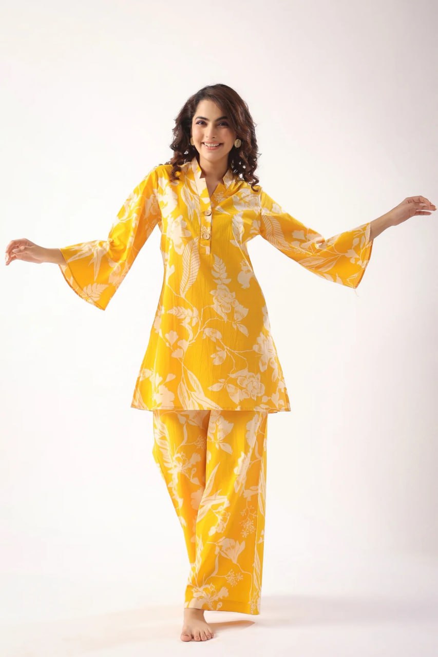 Beautiful Designer Summer Special Muslin Cotton Co Ord Set