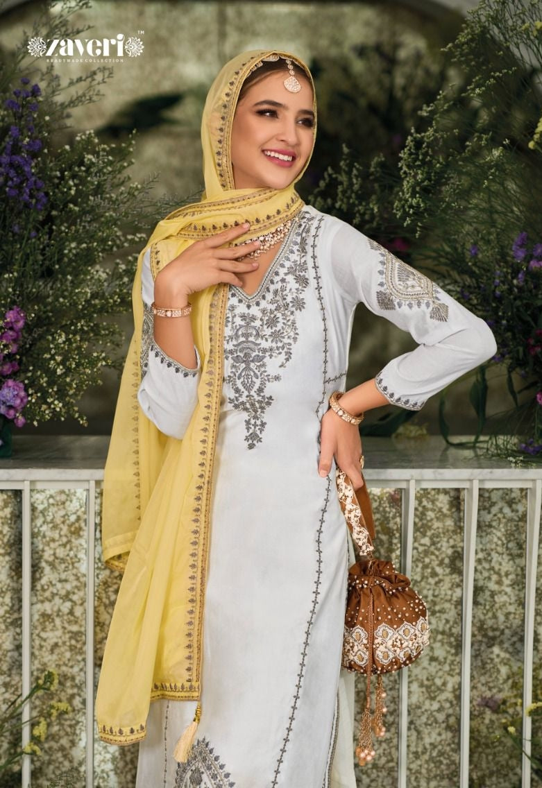 Beautiful Designer Party Wear Black white Salwar Suit