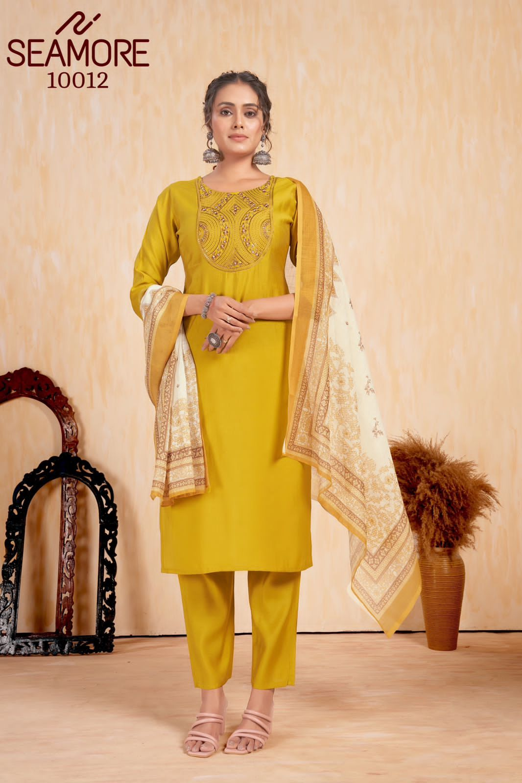 Beautiful Designer Party Wear Punjabi Style Hetaali Reyon Salwar Suit