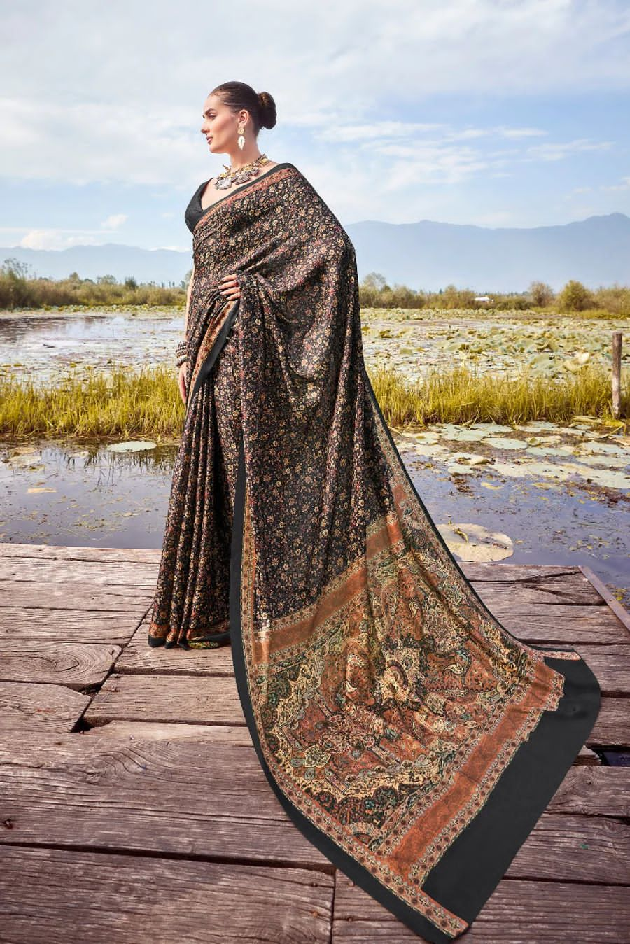 Beautiful Designer Summer Special Pure Pashmina Silk Saree