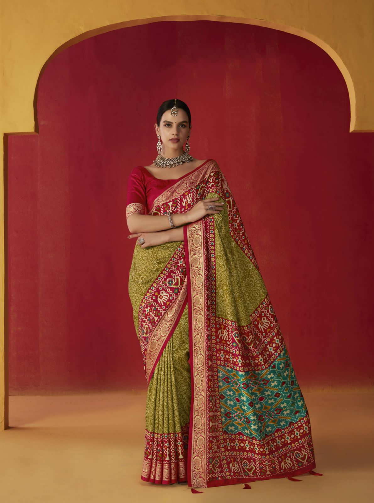 Beautiful Designer Pure Rath Velwet Tusser Silk Saree