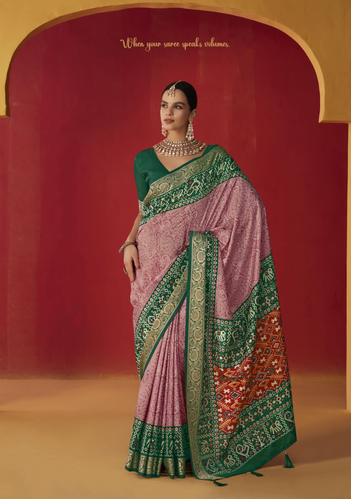 Beautiful Designer Pure Rath Velwet Tusser Silk Saree