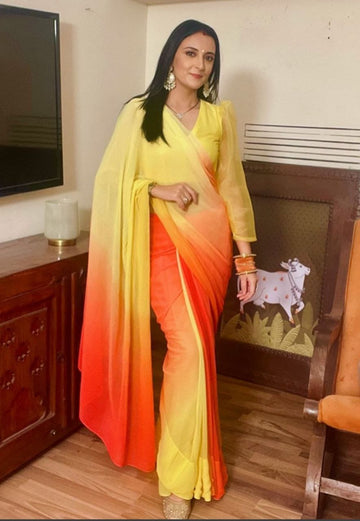 Beautiful Designer Soft Georgette Saree