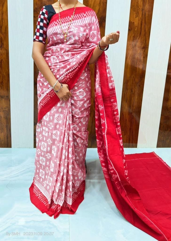 Beautiful Designer Soft Linen Saree Digital Print Saree