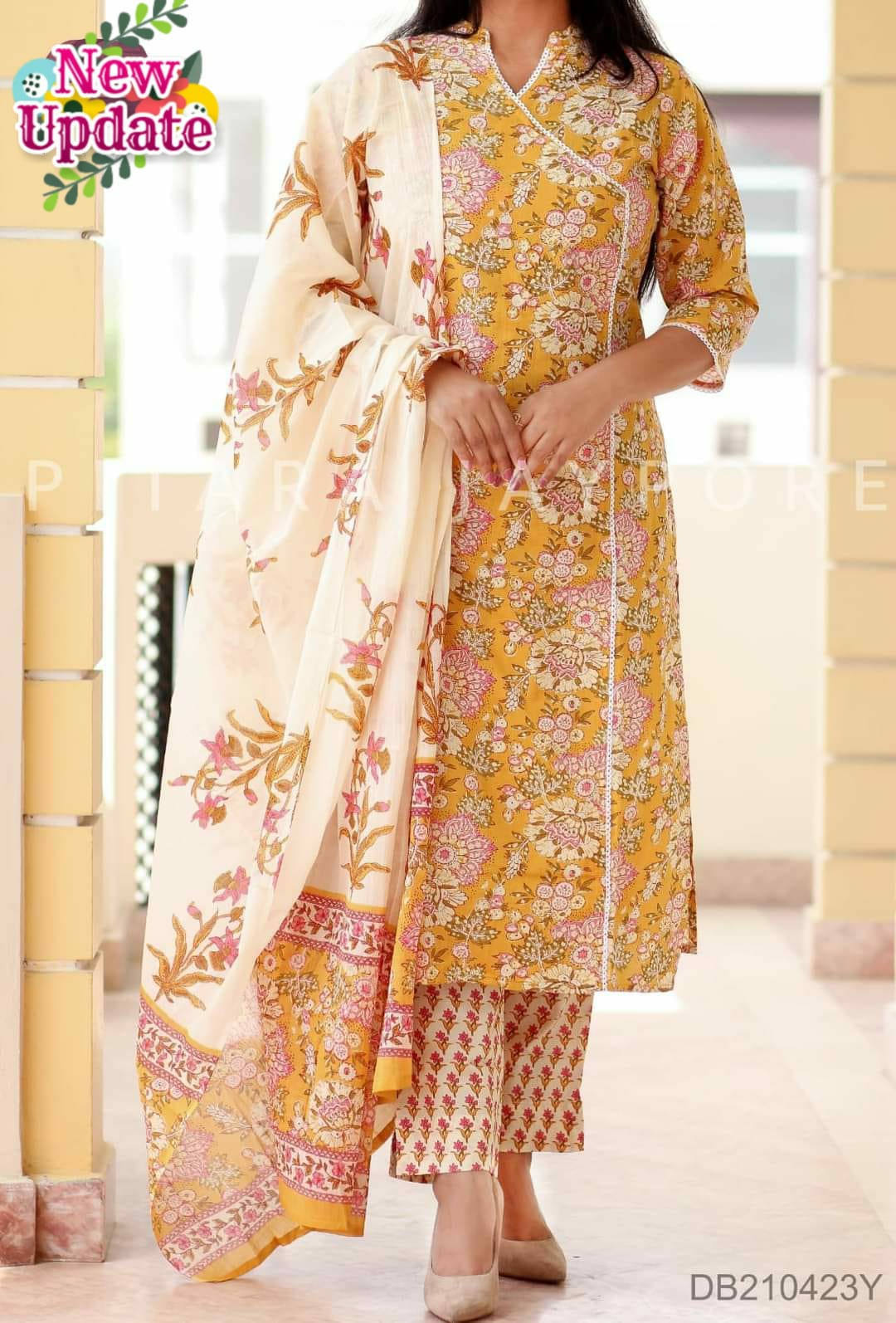 Beautiful Designer Summer Special Organic Reyon Cotton Angrakha Salwar Suit