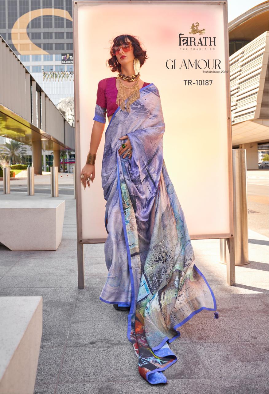 Beautiful Designer Glamour Swiss Satin Silk Saree