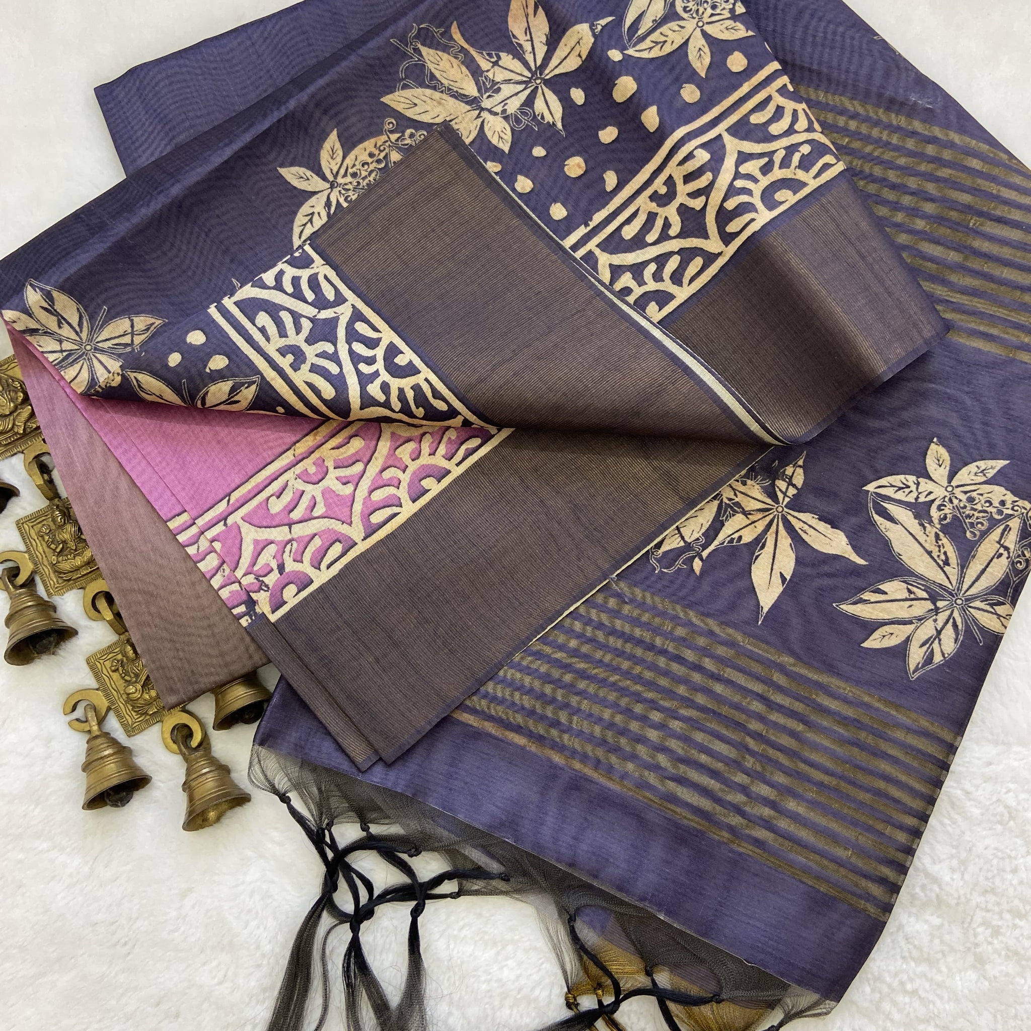 Beautiful Designer Soft Tussar Silk Saree