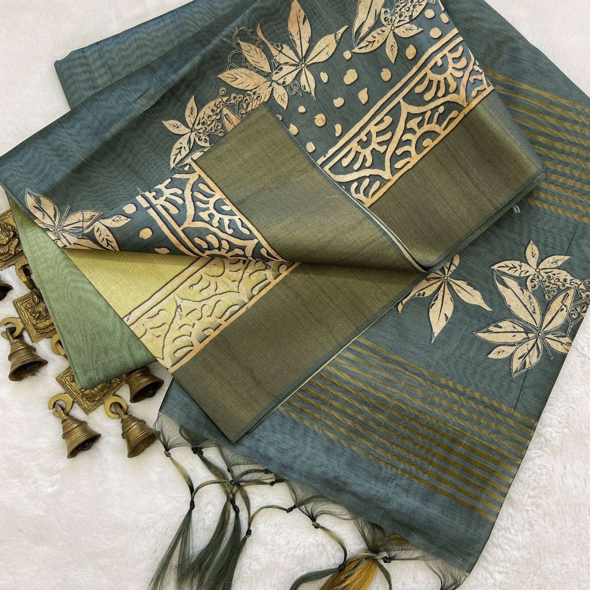 Beautiful Designer Soft Tussar Silk Saree