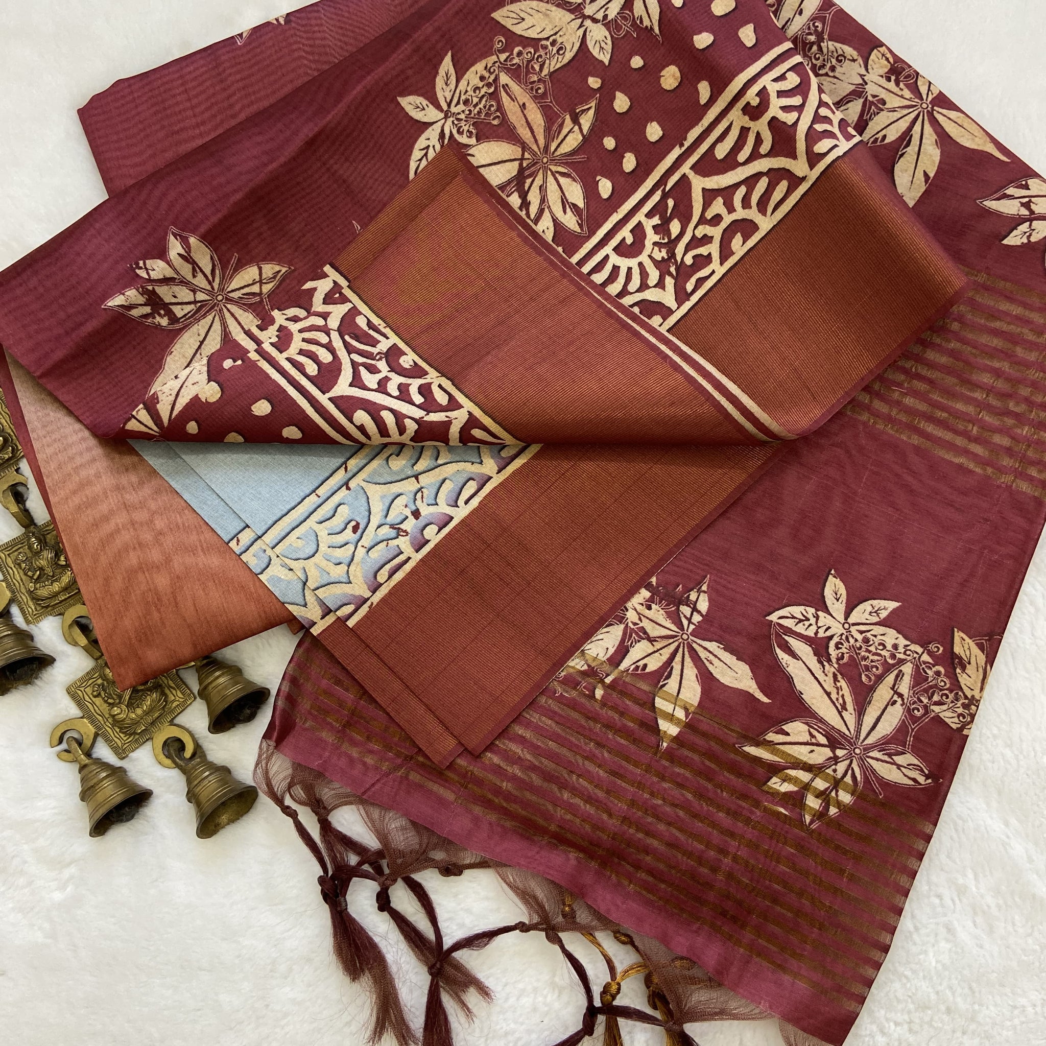 Beautiful Designer Soft Tussar Silk Saree