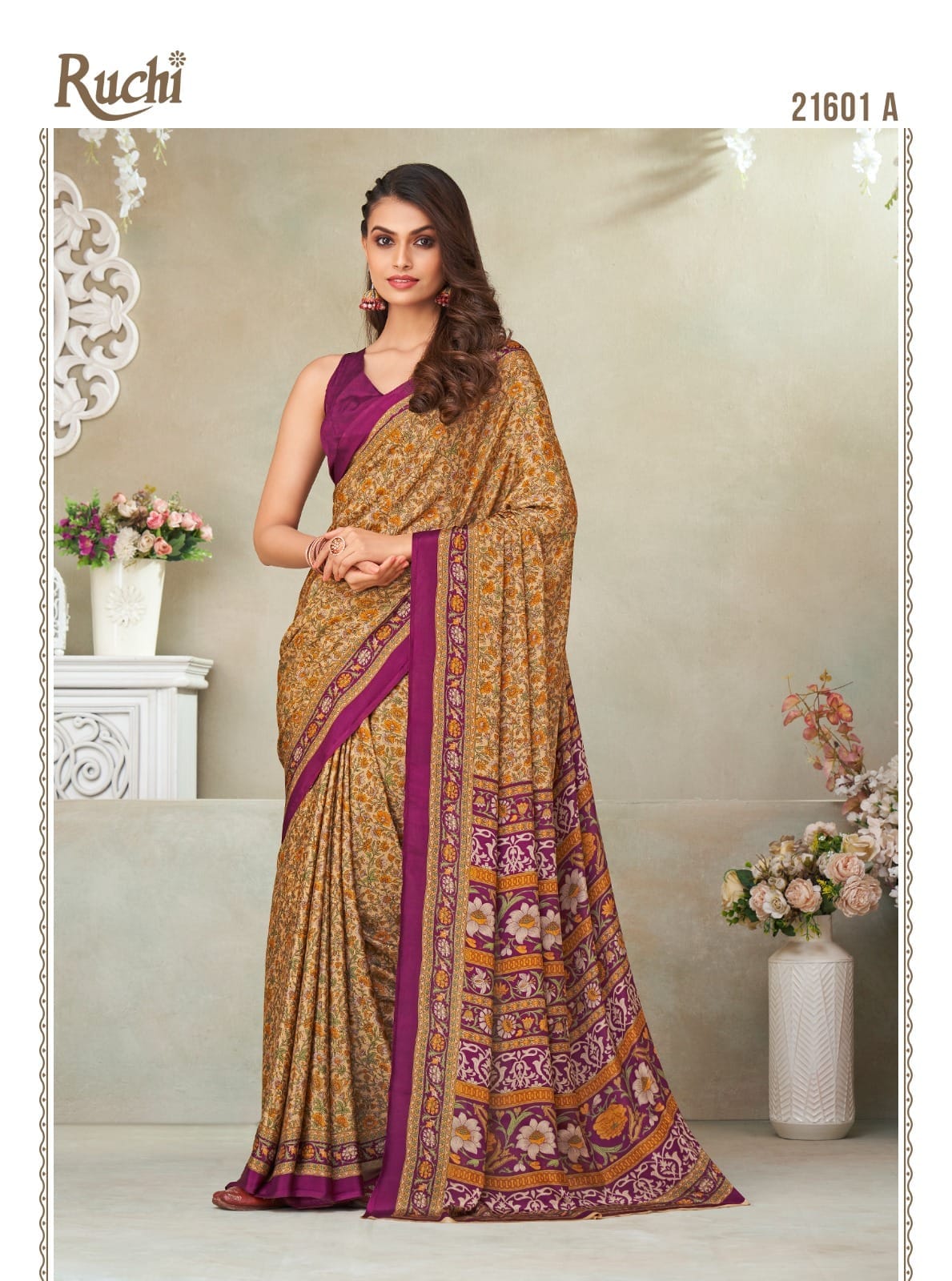 Beautiful Designer Ruchi Vivanta Crepe Silk Saree