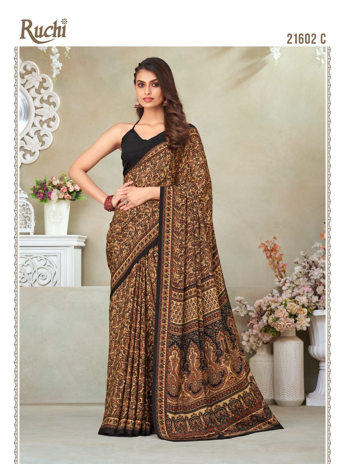 Beautiful Designer Ruchi Vivanta Crepe Silk Saree