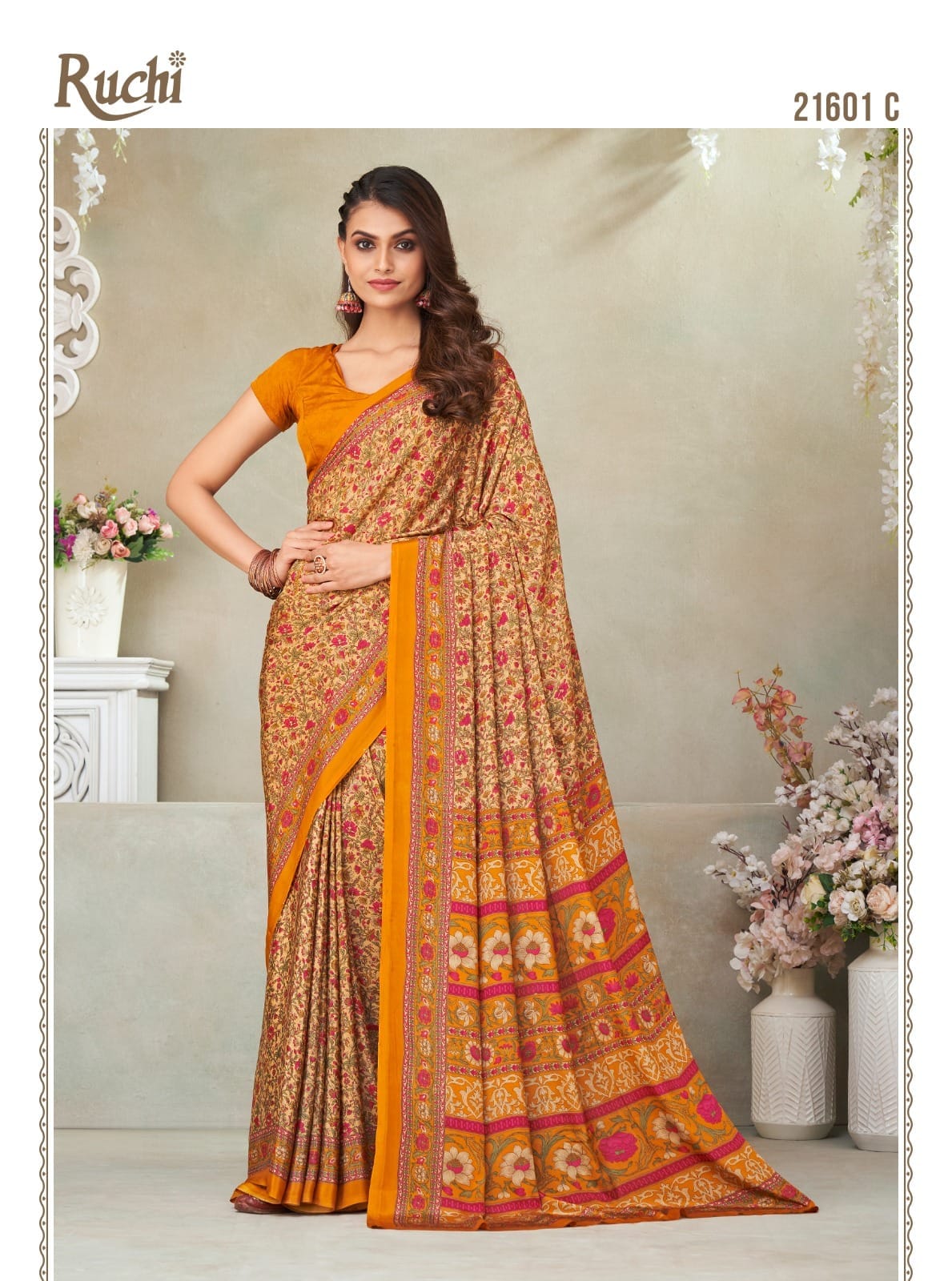 Beautiful Designer Ruchi Vivanta Crepe Silk Saree