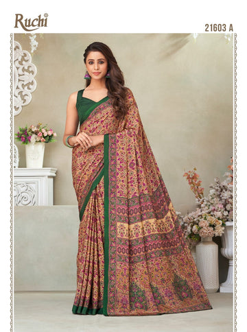 Beautiful Designer Ruchi Vivanta Crepe Silk Saree