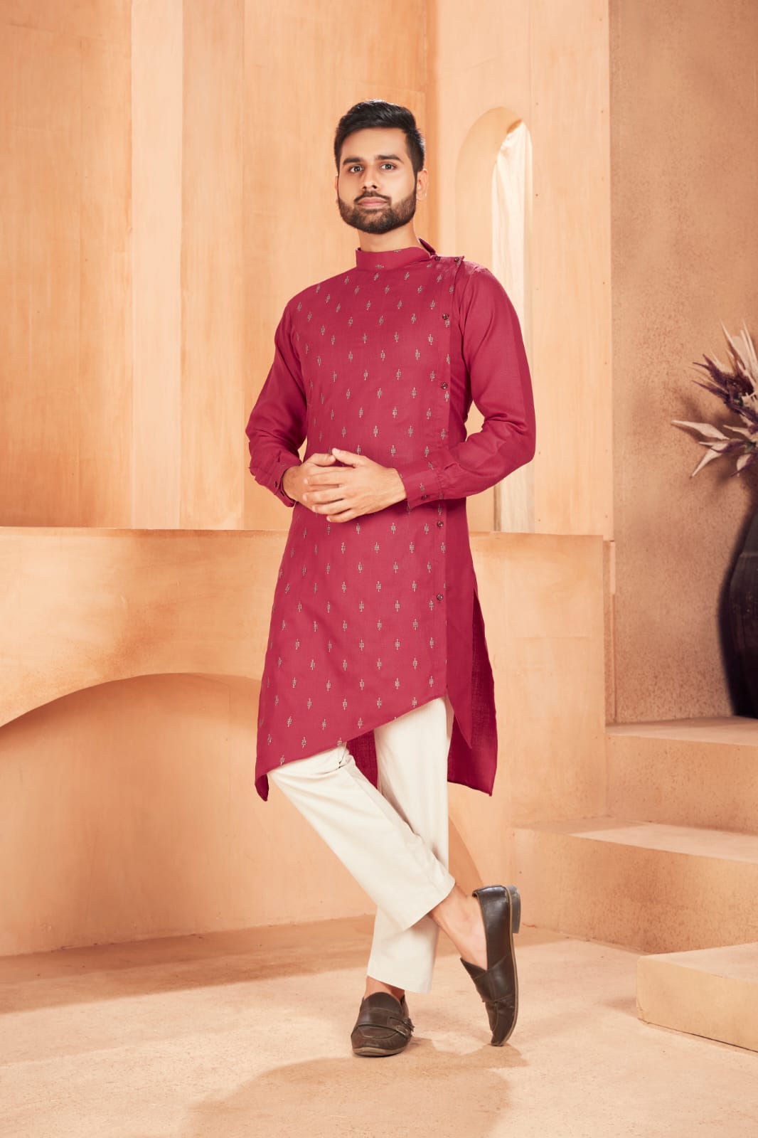 Beautiful Men's Designer Magic Cotton Kurta Payjama