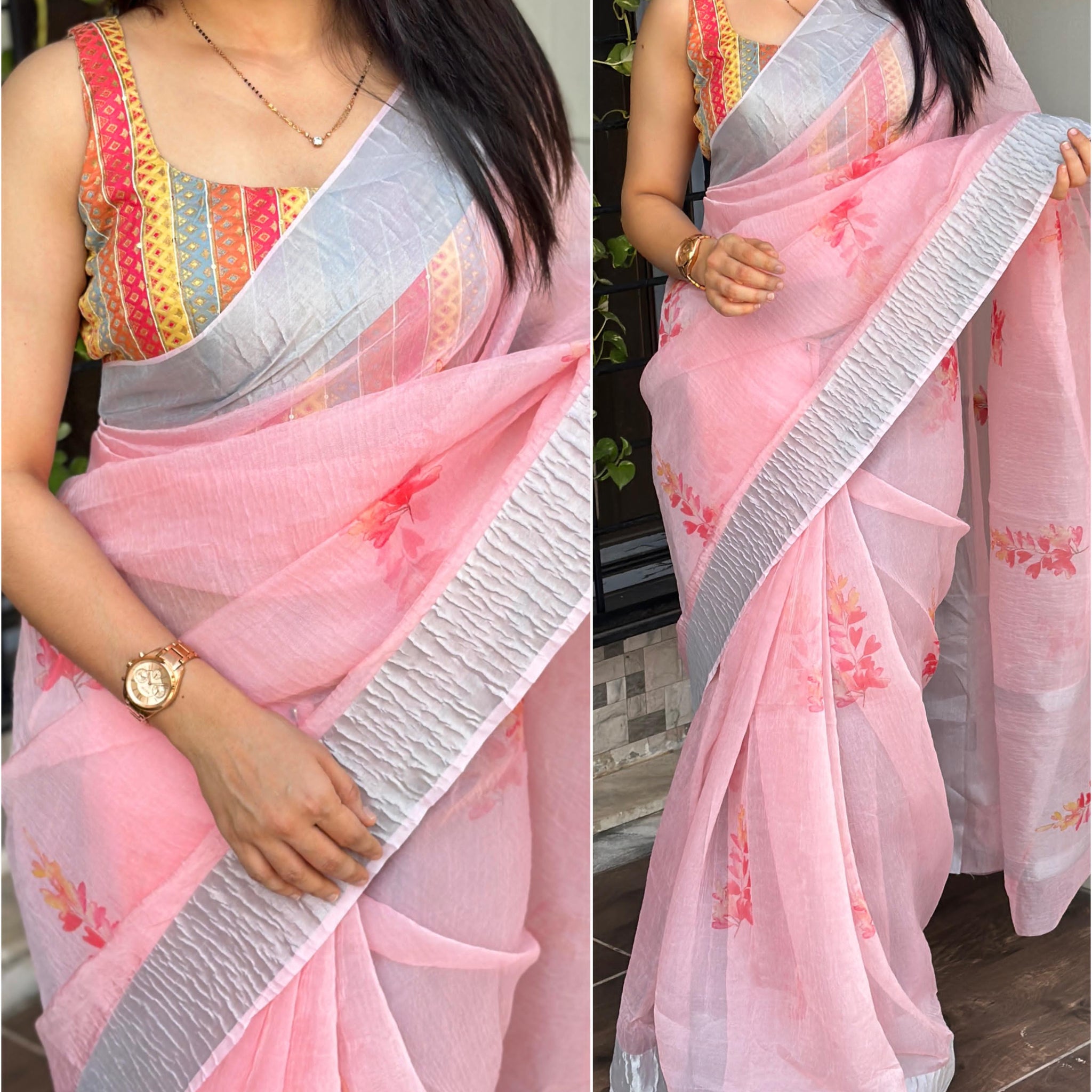 Beautiful Designer Maple Soft Organza Saree