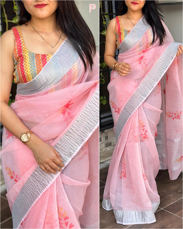 Beautiful Designer Maple Soft Organza Saree