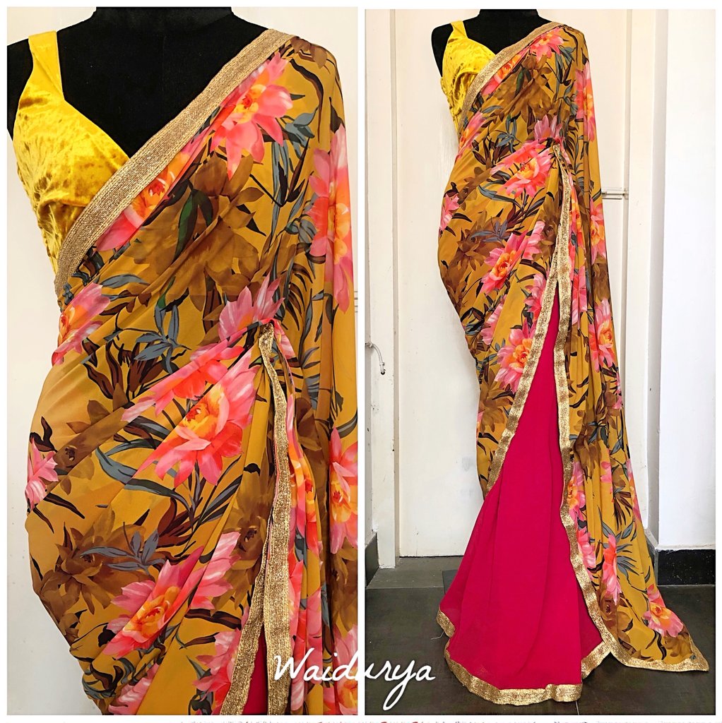 Beautiful Designer Soft Georgette Digital Print Saree