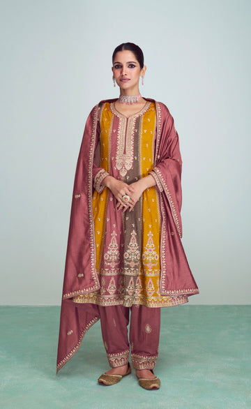 Beautiful Designer Wedding Wear Latest Premium Silk Salwar Suit