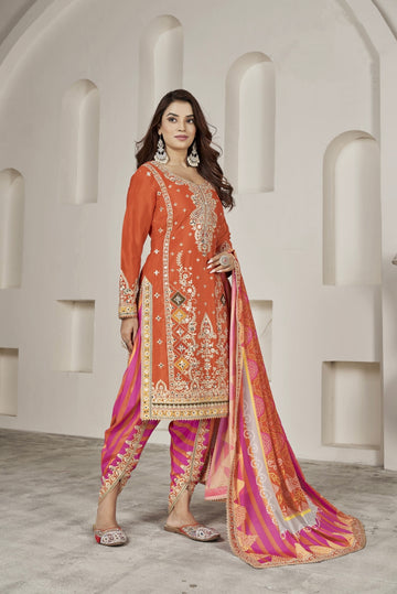 Designer Occasion Wear Handmade Mirror Work Salwar Suit