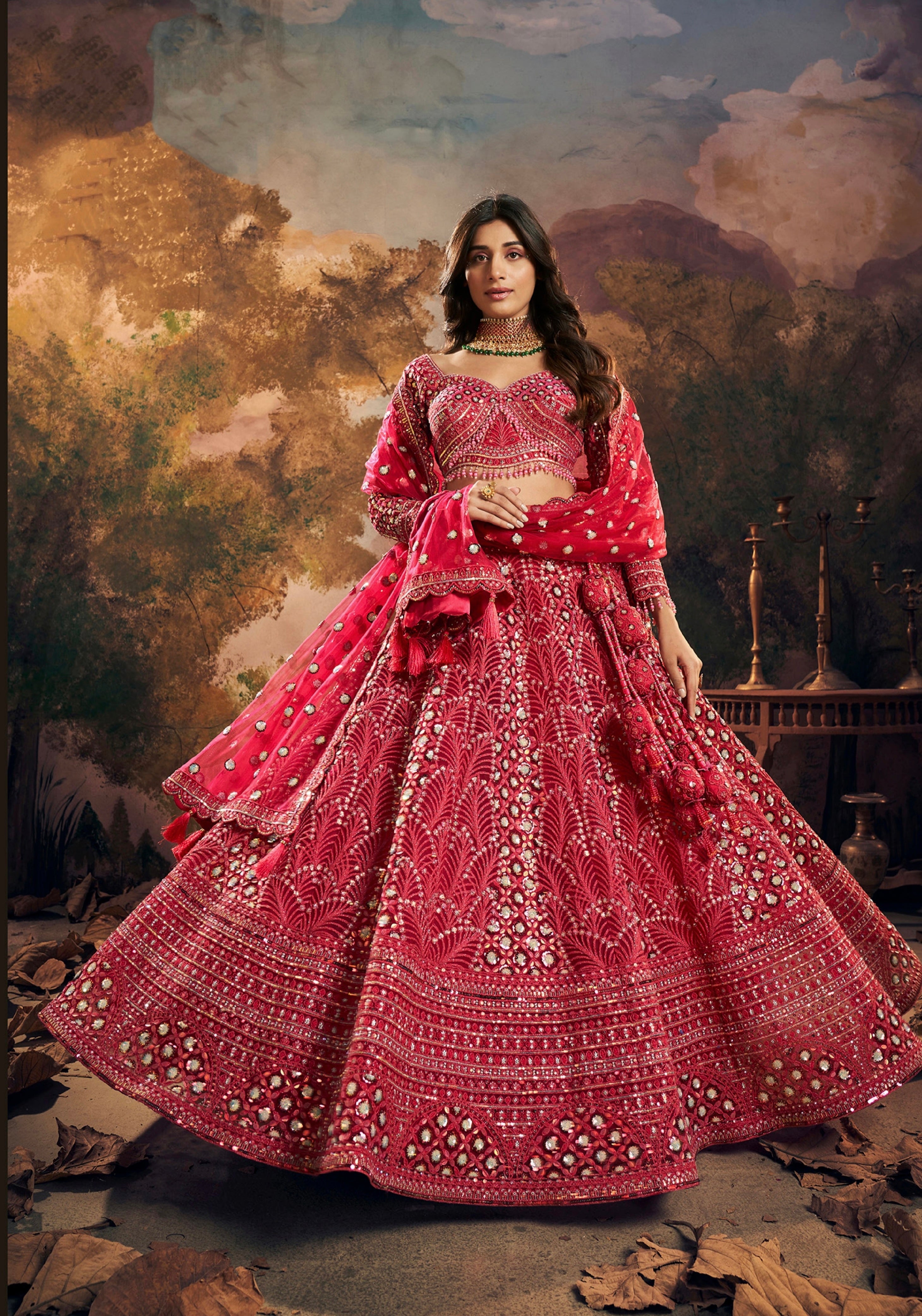 Beautiful Designer Wedding Wear Latest Pure Handwork Lehenga Choli