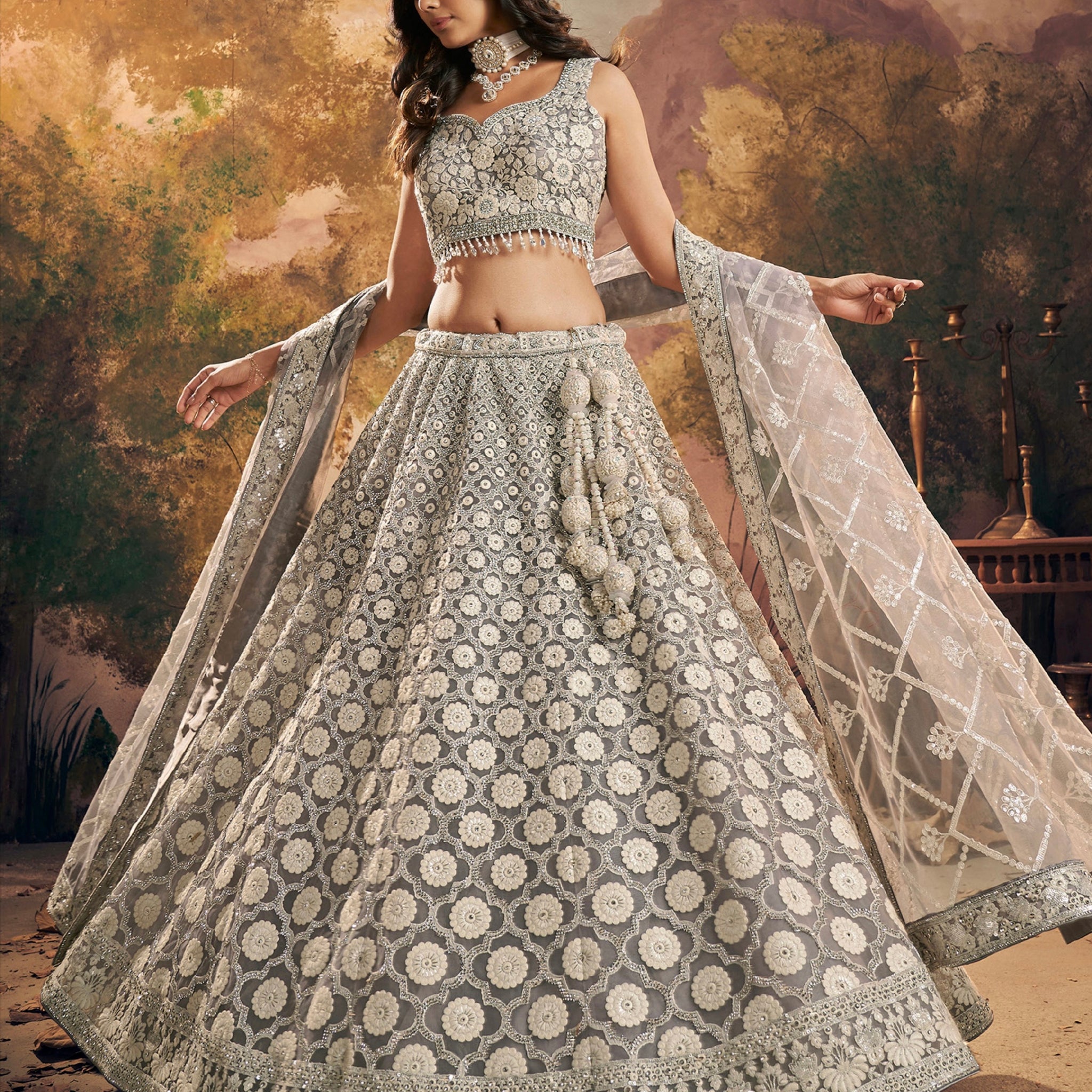 Beautiful Designer Wedding Wear Latest Pure Handwork Lehenga Choli