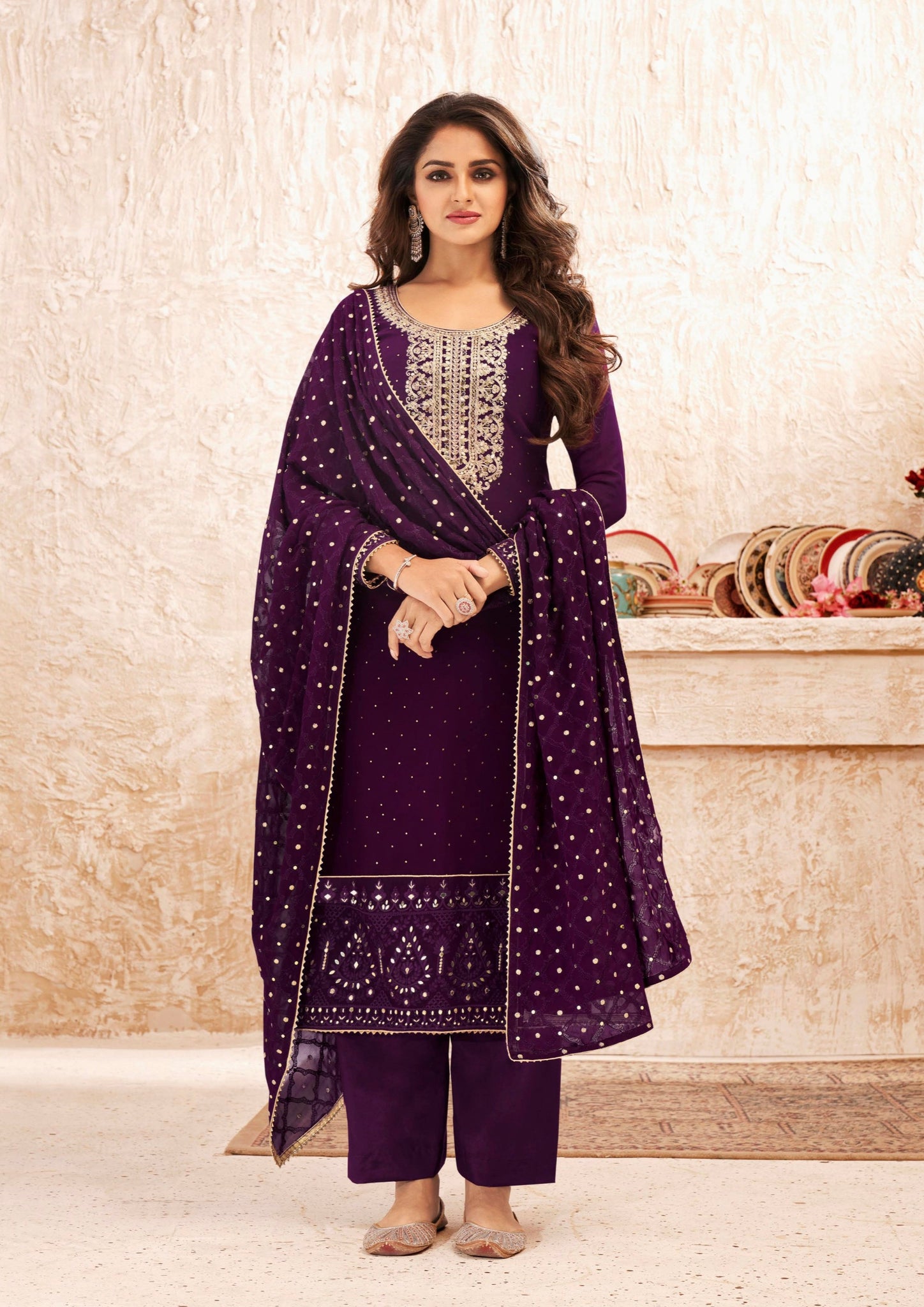 Designer Festive Wear Real Georgette Salwar Suit