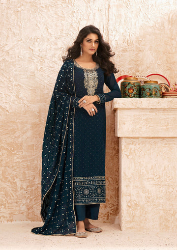 Designer Festive Wear Real Georgette Salwar Suit