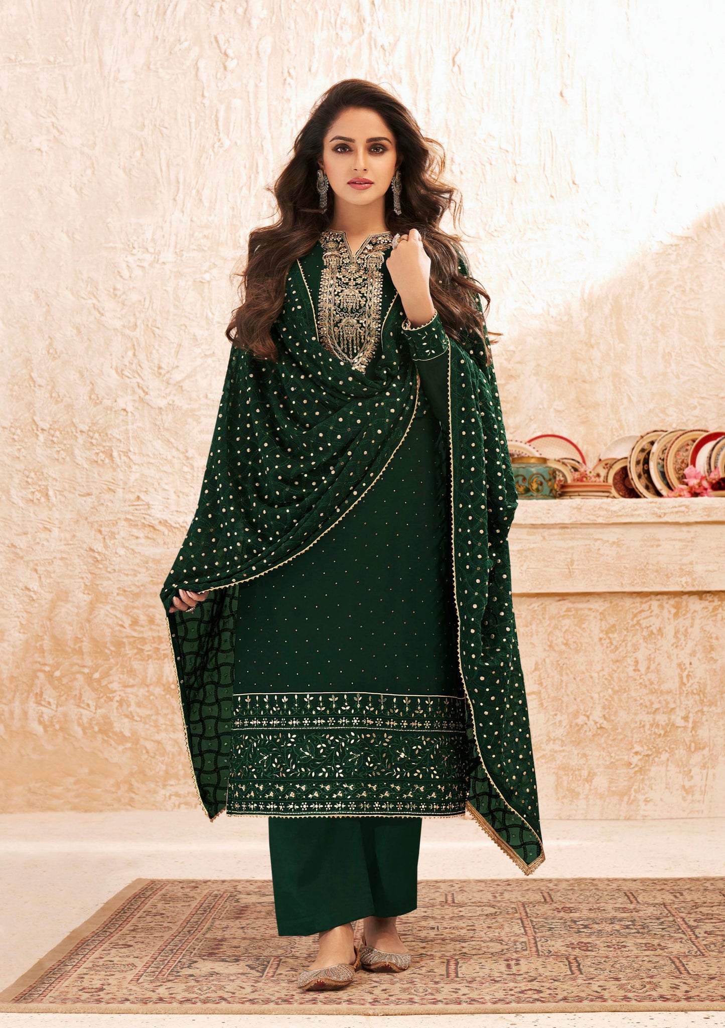 Designer Festive Wear Real Georgette Salwar Suit