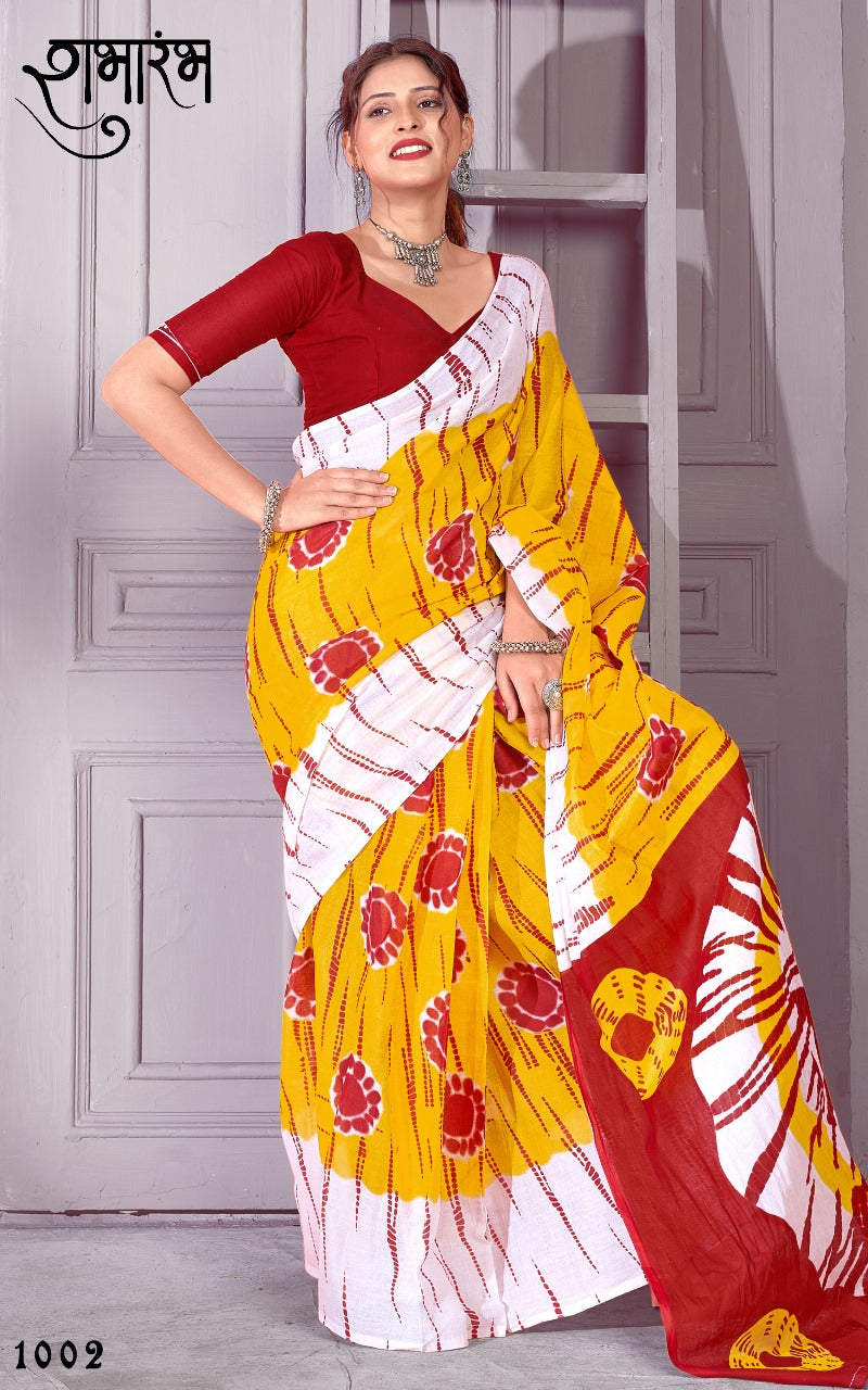 Beautiful Designer Soft Pure Cotton Saree