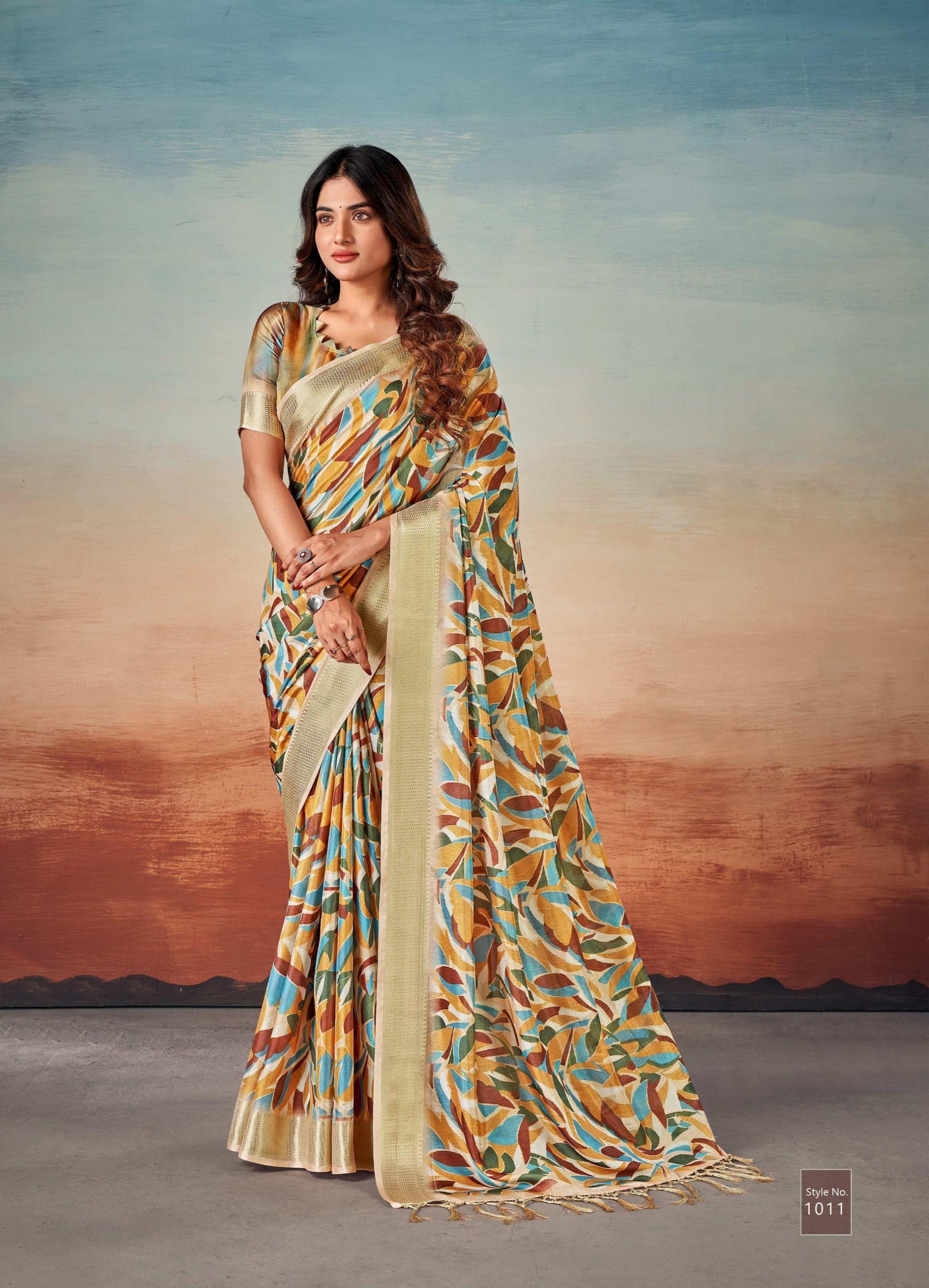 Beautiful Designer Summer Special Dola Silk Digital Print Saree