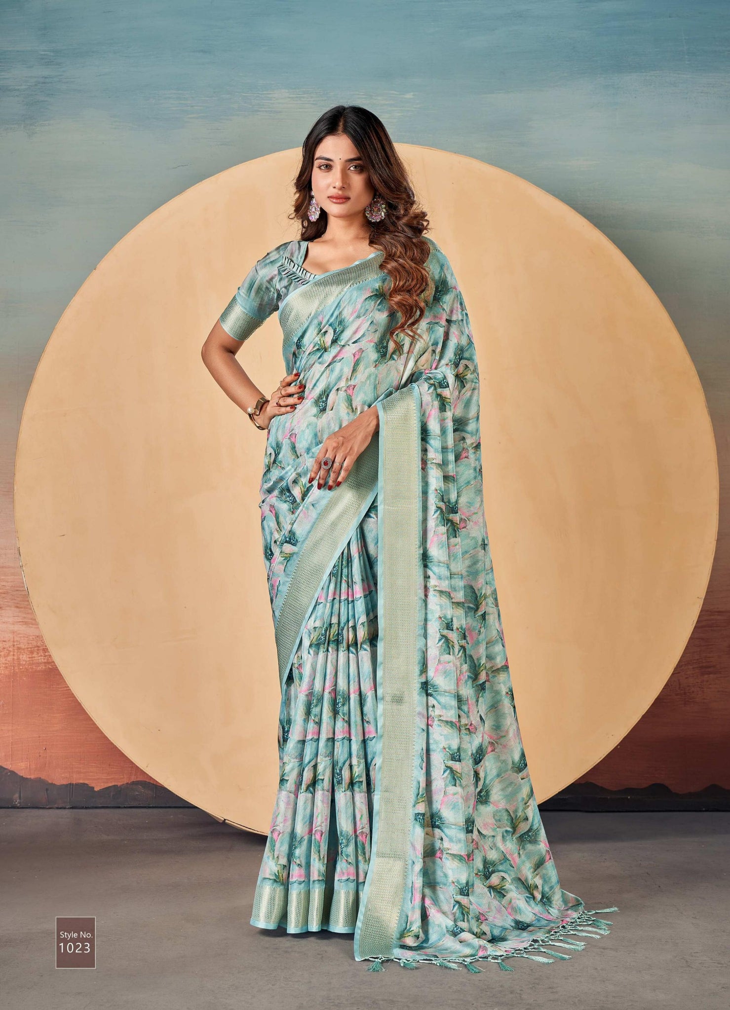 Beautiful Designer Summer Special Dola Silk Digital Print Saree