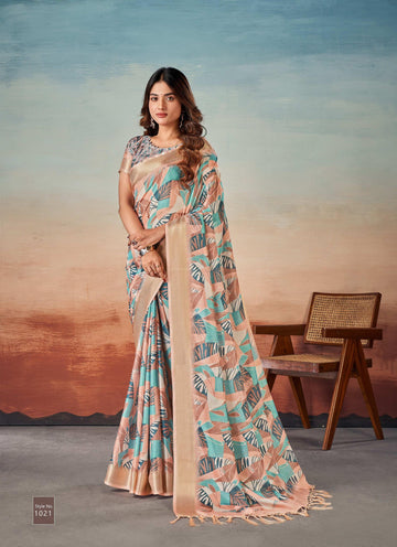 Beautiful Designer Summer Special Dola Silk Digital Print Saree