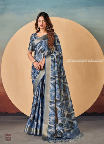 Beautiful Designer Summer Special Dola Silk Digital Print Saree