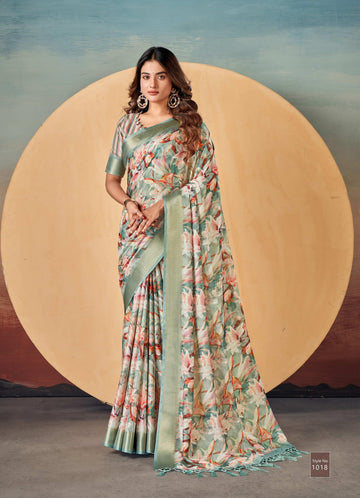 Beautiful Designer Summer Special Dola Silk Digital Print Saree