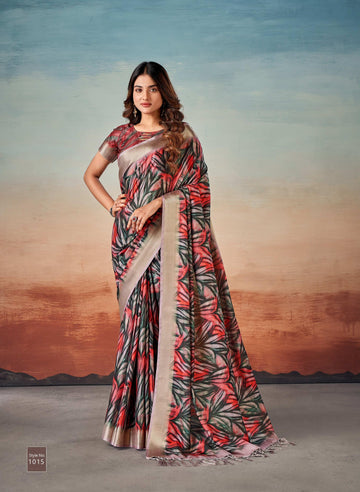 Beautiful Designer Summer Special Dola Silk Digital Print Saree