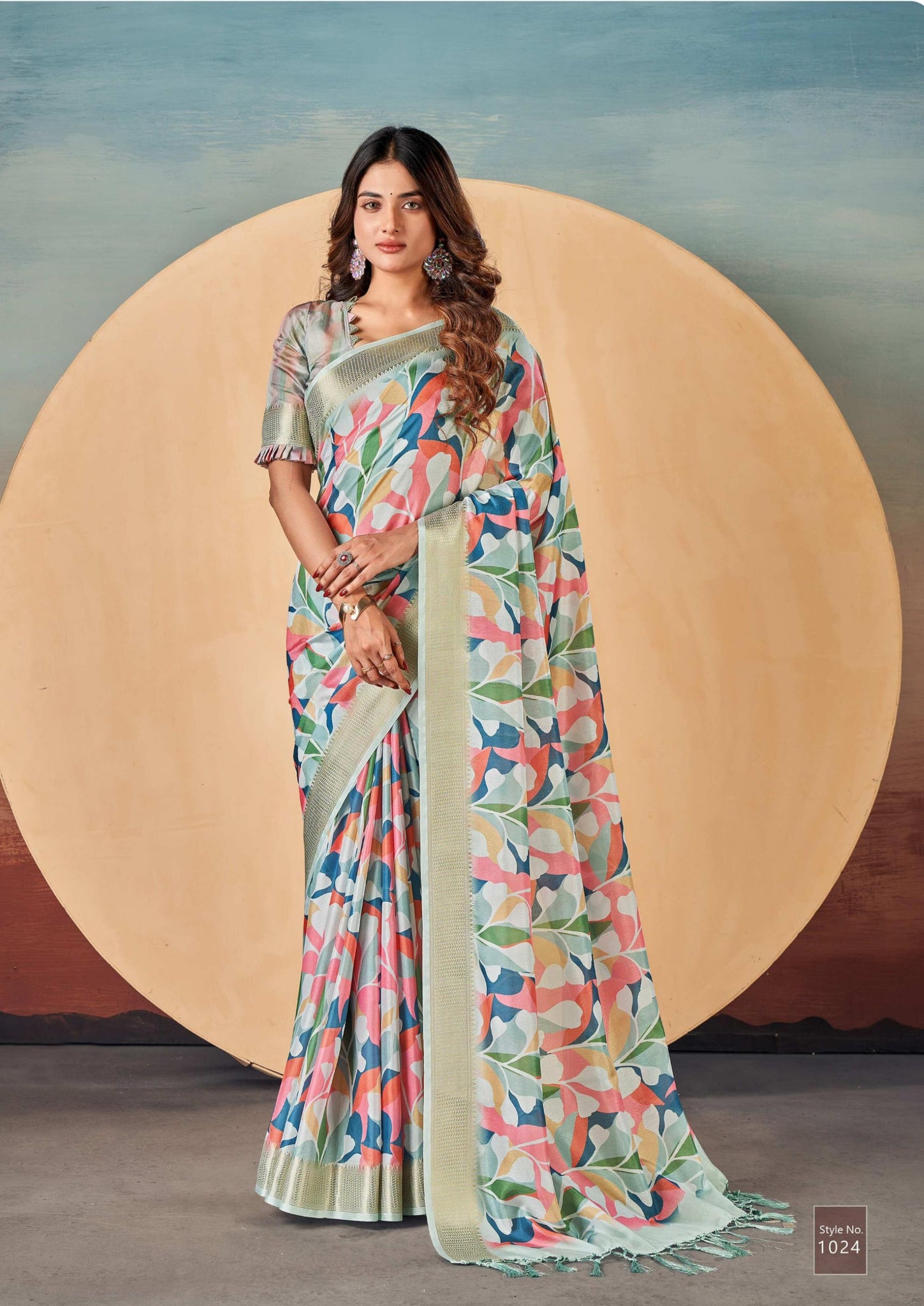 Beautiful Designer Summer Special Dola Silk Digital Print Saree