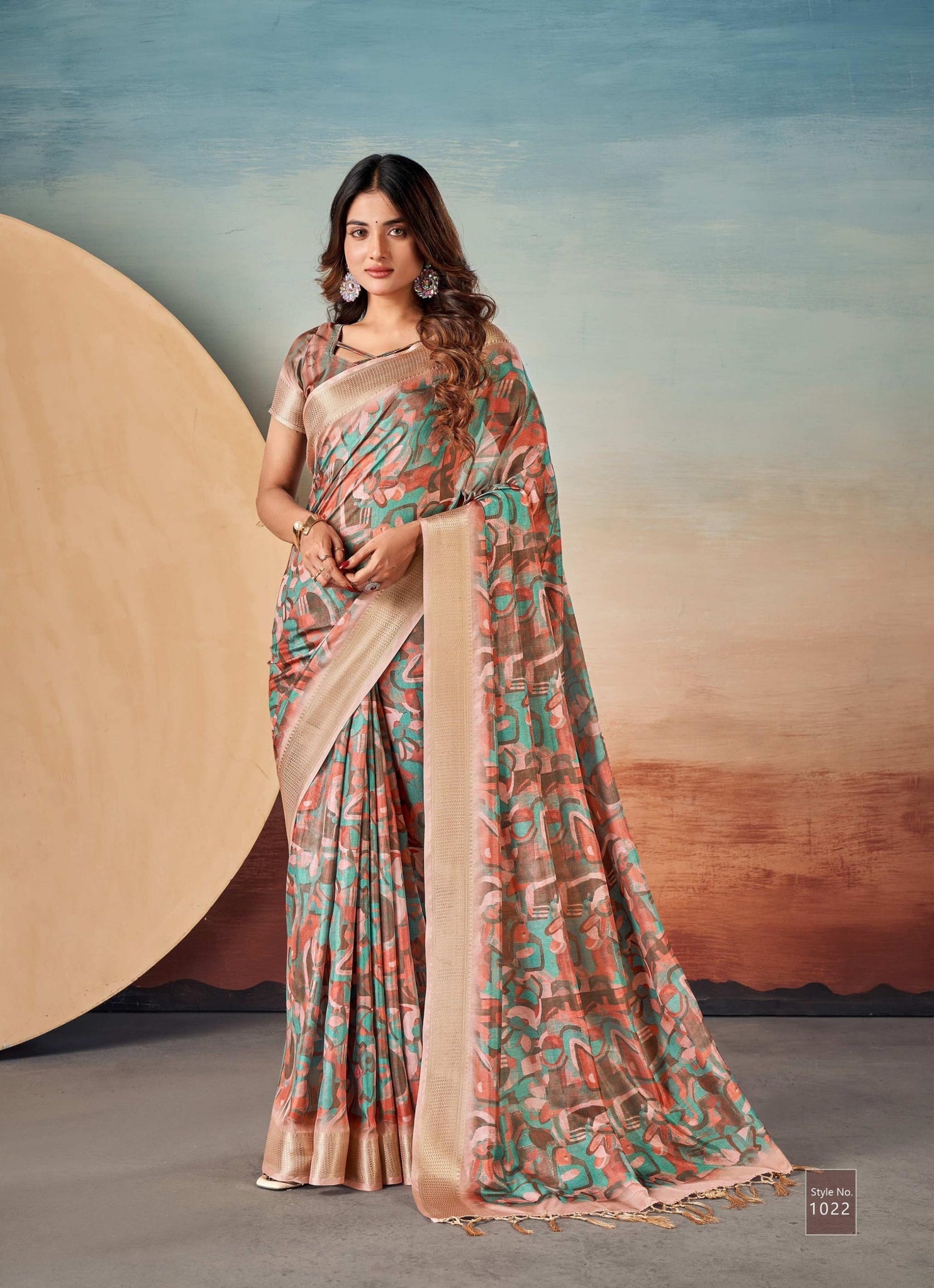 Beautiful Designer Summer Special Dola Silk Digital Print Saree