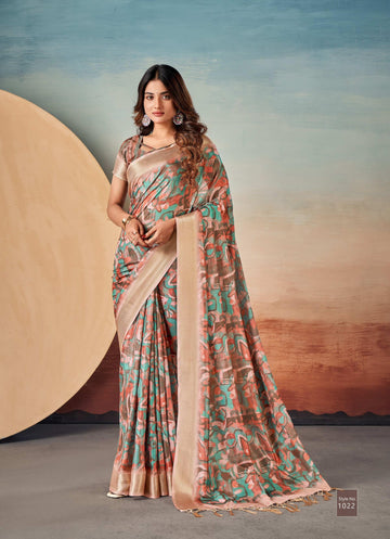 Beautiful Designer Summer Special Dola Silk Digital Print Saree