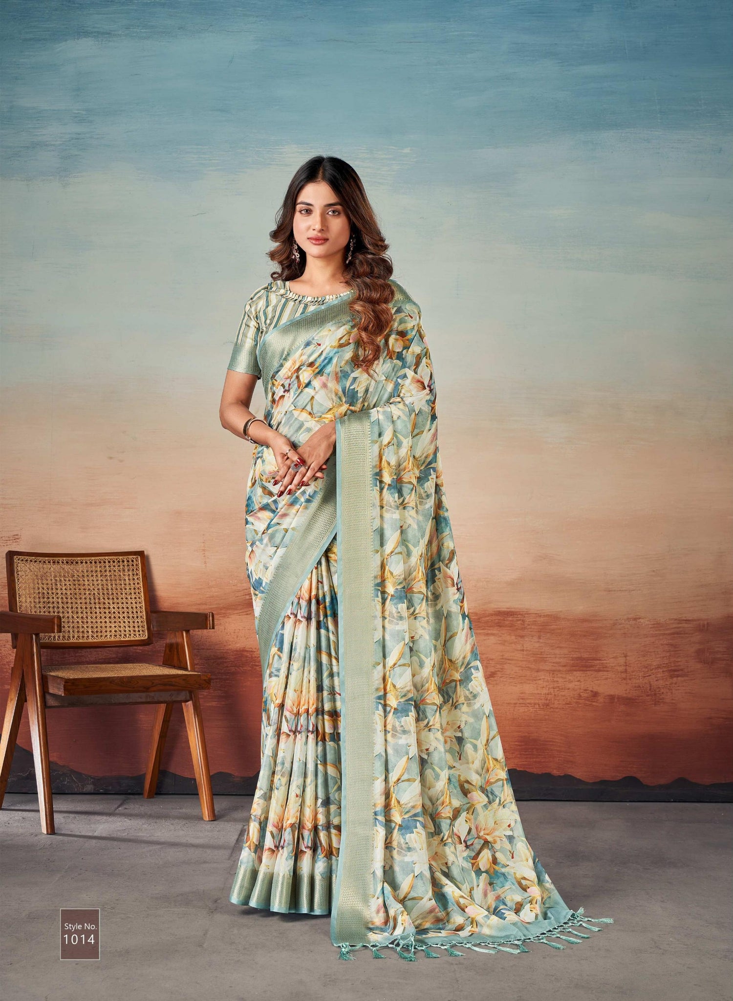 Beautiful Designer Summer Special Dola Silk Digital Print Saree