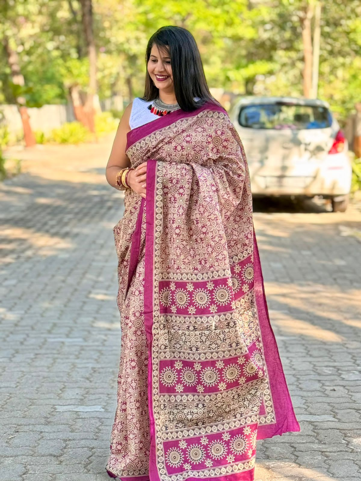 Beautiful Designer Soft Pure Mulmul Cotton Saree