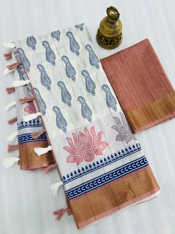 Beautiful Designer Summer Special Pure Cotton Saree