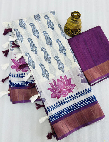 Beautiful Designer Summer Special Pure Cotton Saree