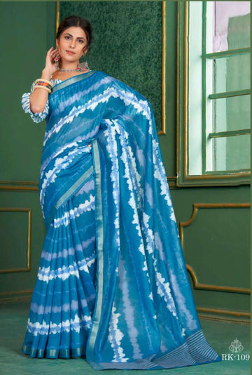 Beautiful Designer Soft Rangkaat Chanderi Cotton Saree