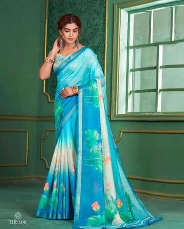 Beautiful Designer Soft Rangkaat Chanderi Cotton Saree